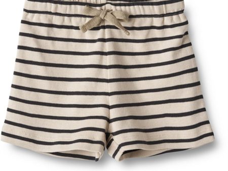 Wheat Navy Stripe Jersey Shorts Vic For Discount