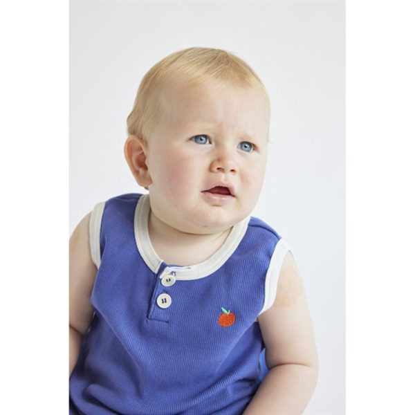 Bobo Choses Baby Tomato Playsuit Sleeveless Navy Blue Online Sale