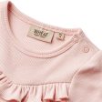 Wheat Rose Ballet Rib Body Ruffle Edith on Sale