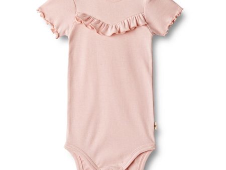 Wheat Rose Ballet Rib Body Ruffle Edith on Sale