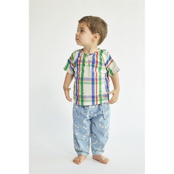 Bobo Choses Baby Madras Checks Woven Skjorte Short Sleeve Multicolor Supply