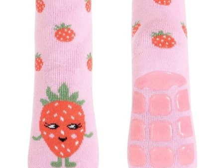 MELTON Strawberry Anti-Slip Strømper Pink Nectar on Sale