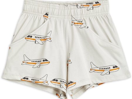 Mini Rodini Airplane Aop Shorts Grey For Sale