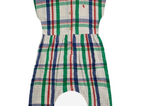 Bobo Choses Baby Madras Checks Woven Overall Short Sleeve Multicolor Supply