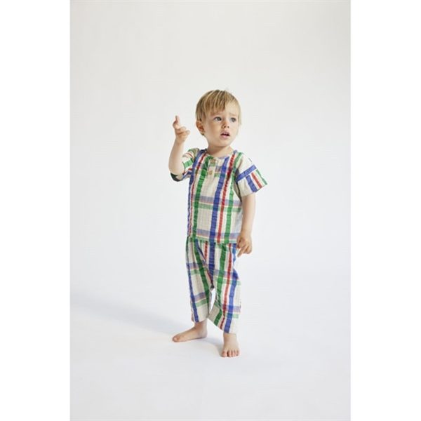 Bobo Choses Baby Madras Checks Woven Skjorte Short Sleeve Multicolor Supply