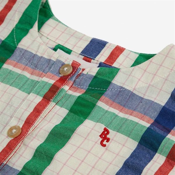 Bobo Choses Baby Madras Checks Woven Overall Short Sleeve Multicolor Supply