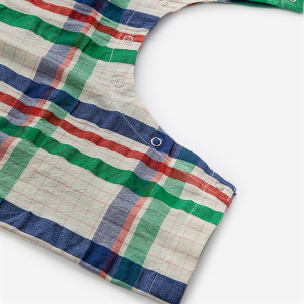 Bobo Choses Baby Madras Checks Woven Overall Short Sleeve Multicolor Supply