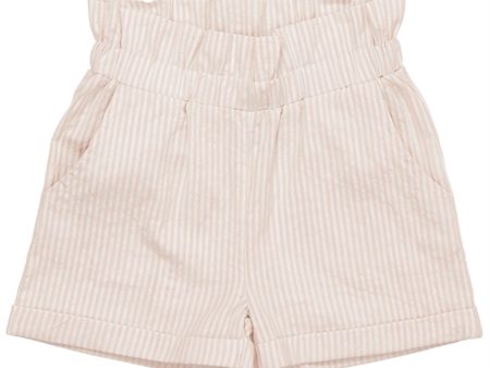 Copenhagen Colors Dusty Rose W Cream Stripe Seersucker Shorts m. Flæser Online Sale