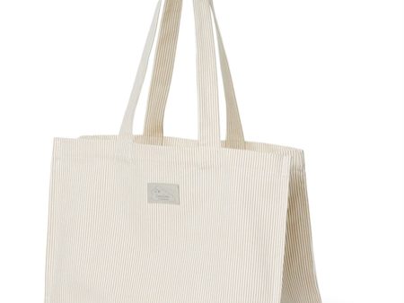 Cam Cam Copenhagen Tote Bag Kanvas Classic Stripes Camel Supply