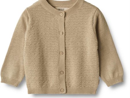 Wheat Grey Sand Strik Cardigan Bjørn Online Hot Sale