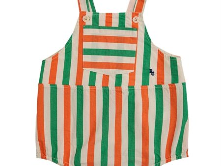 Bobo Choses Baby Vertical Stripes Woven Romper Offwhite For Sale