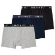 Name it Black Grey Melange 3-pak Noos Boxershorts Fashion