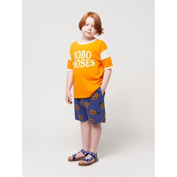 Bobo Choses Acoustic Guitar All Over Bermuda Shorts Navy Blue For Discount