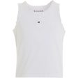 Tommy Hilfiger Essential Rib Lace Tank Top White Discount