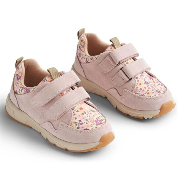 Wheat Sneaker Double Velcro Toney Print Rose Ballet Hot on Sale