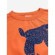 Bobo Choses Big Cat Sweatshirt Round Neck Orange on Sale