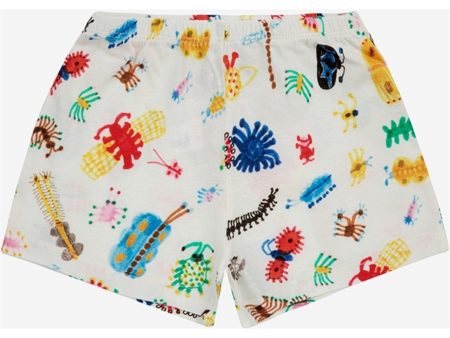 Bobo Choses Baby Funny Insects All Over Mini Shorts Offwhite For Sale