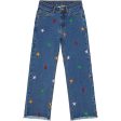 The New Medium Blue Dania Star Wide Jeans Online