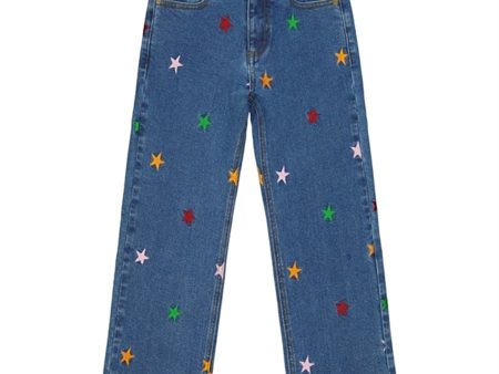 The New Medium Blue Dania Star Wide Jeans Online