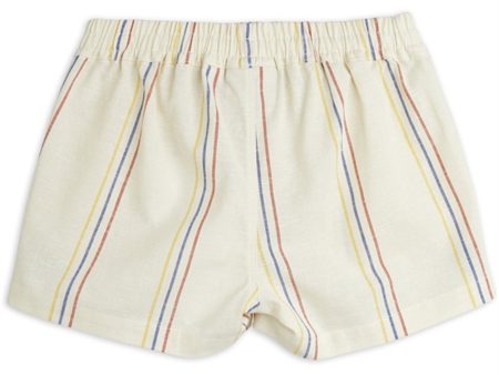 Mini Rodini Offwhite Stripe Y D Woven Shorts Online