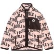 Wood Wood Pale Pink Ivy Aop Don Ivy Zip Fleece Fashion