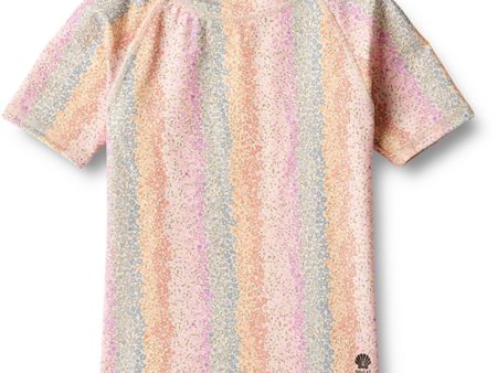 Wheat Rainbow Flowers Bade T-shirt Jackie For Cheap