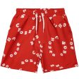 Bobo Choses Circle All Over Swim Bermuda Shorts Red Online now