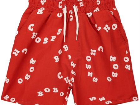 Bobo Choses Circle All Over Swim Bermuda Shorts Red Online now