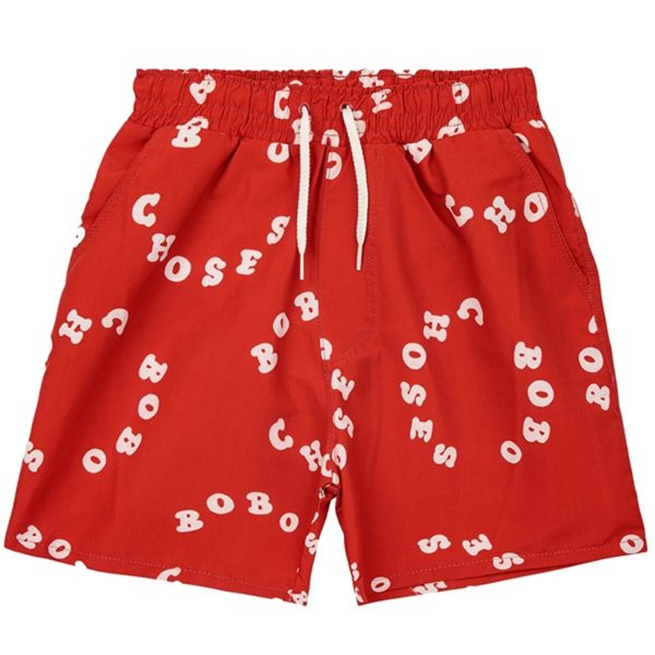 Bobo Choses Circle All Over Swim Bermuda Shorts Red Online now