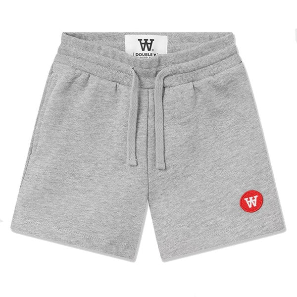 Wood Wood Grey Melange Victor Kids Shorts Online now