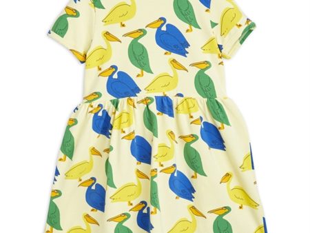 Mini Rodini Pelican AOP Kjole Yellow Online Sale