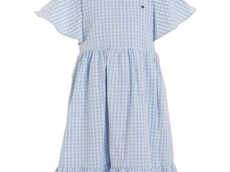 Tommy Hilfiger Gingham Kjole Breezy Blue Check Hot on Sale