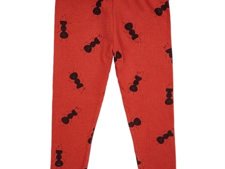 Bobo Choses Baby Ant All Over Leggings Burgundy Red For Discount