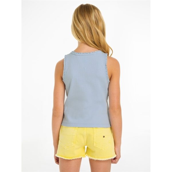 Tommy Hilfiger Essential Rib Lace Tank Top Breezy Blue Online now