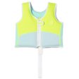 SunnyLife Svømmevest Salty the Shark Aqua Neon Yellow Online Sale