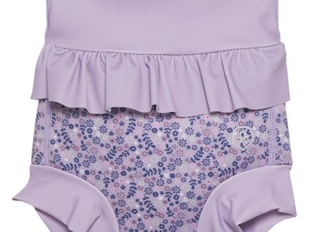 Color Kids Babybadebukser med Flæse AOP Lavender Mist Cheap