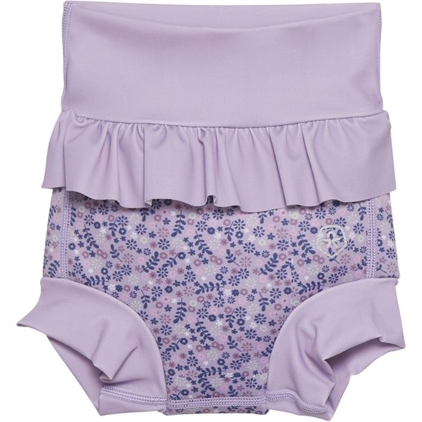 Color Kids Babybadebukser med Flæse AOP Lavender Mist Cheap