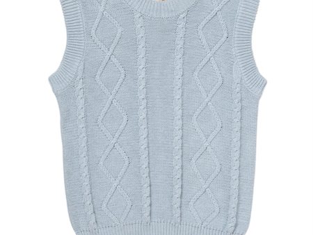 Copenhagen Colors Dusty Blue Kabelstrik Vest Online