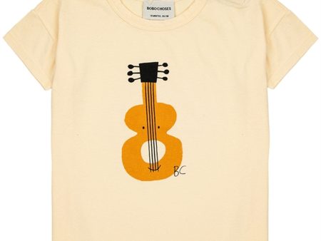 Bobo Choses Baby Acoustic Guitar T-Shirt Light Yellow Online Sale