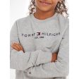 Tommy Hilfiger Essential Sweatshirt Light Grey Heather For Cheap