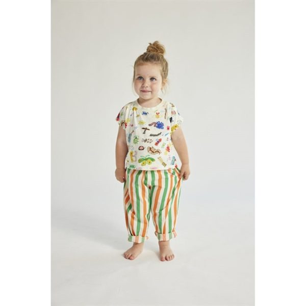 Bobo Choses Baby Vertical Stripes Woven Bukser Baggy Offwhite Hot on Sale