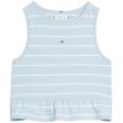 Tommy Hilfiger Peplum Stripe Bluse Breezy Blue Stripe on Sale