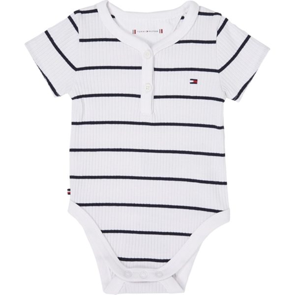 Tommy Hilfiger Baby Striped Rib Body White   Desert Sky Stripe Supply