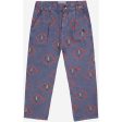 Bobo Choses Masks All Over Chino Bukser Prussian Blue Hot on Sale