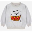 Bobo Choses Play The Drum Sweatshirt Round Neck Beige Online Hot Sale