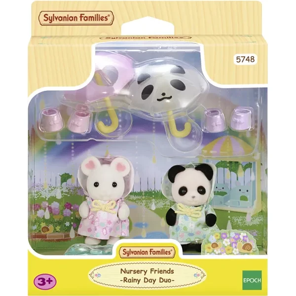 Sylvanian Families® Børnehavevenner - Regnvejrsdag Duo Discount