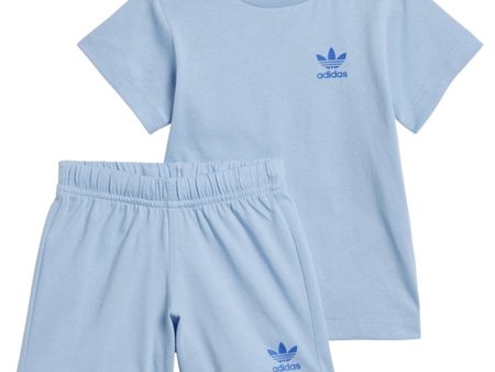 adidas Originals Light Blue Shorts Tee Sæt Cheap