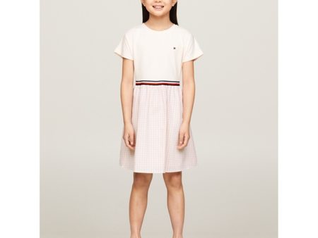 Tommy Hilfiger Gingham Combi Kjole Whimsy Pink Check Fashion