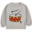 Bobo Choses Baby Play The Drum Sweatshirt Round Neck Beige Hot on Sale