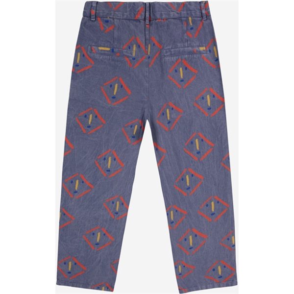 Bobo Choses Masks All Over Chino Bukser Prussian Blue Hot on Sale